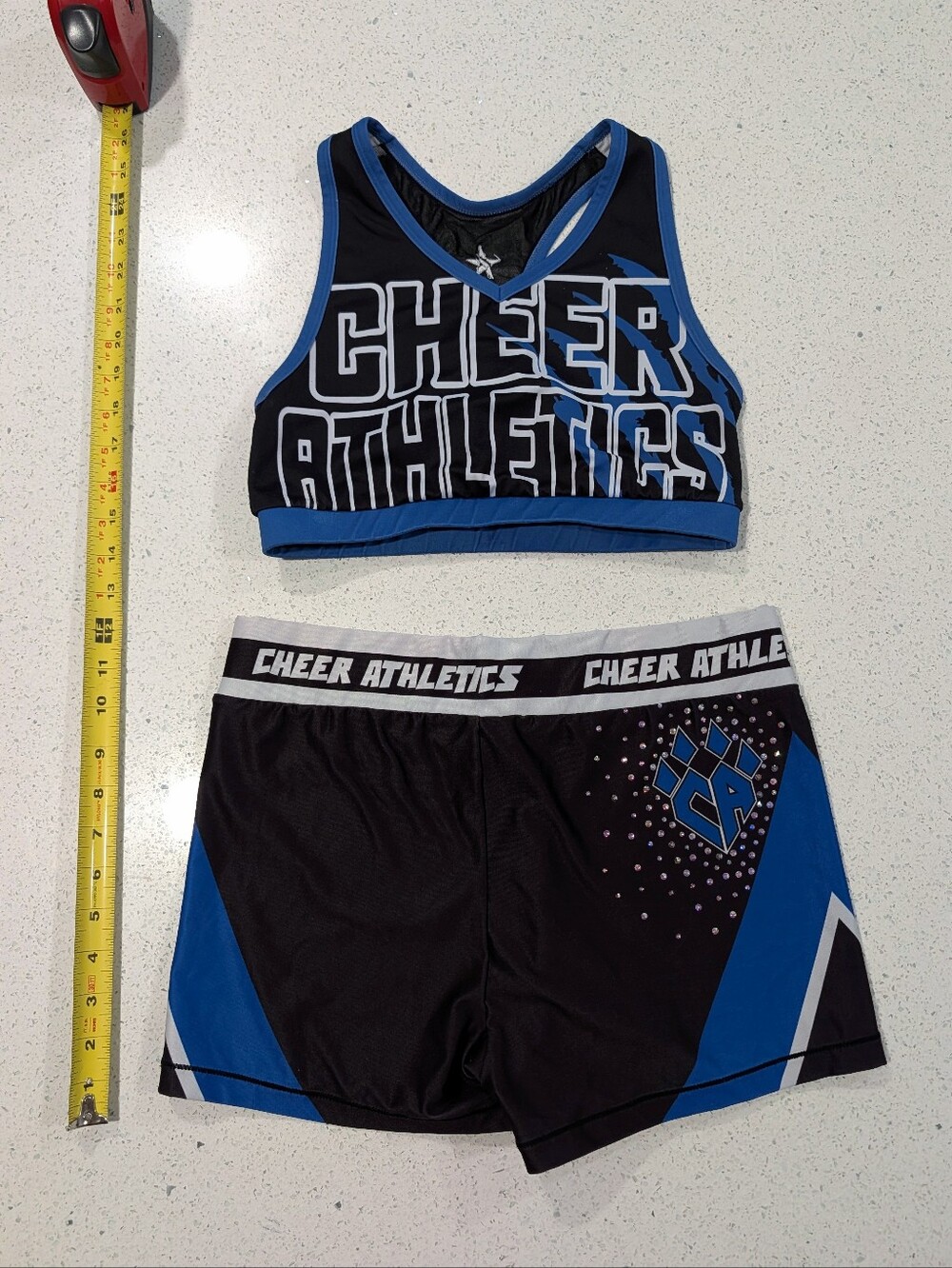 Real REBEL CA Cheer CALI ATHLETICS ALLSTAR Uniform Cheerleading Set ALL-STAR